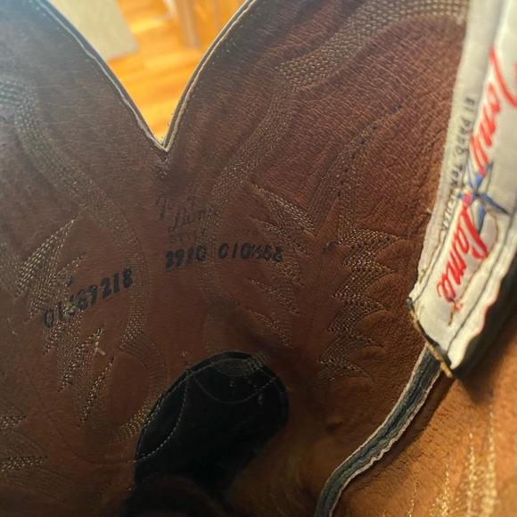 Men’s Vintage Tony Lama Boots - Black - Size 10.5 - Picture 6 of 6